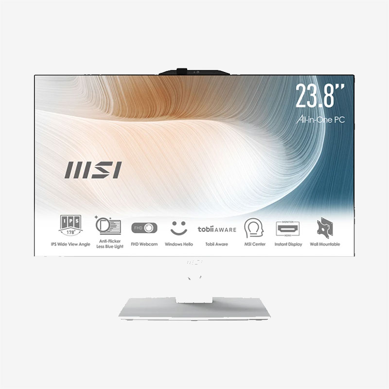 MSI-Modern-AM242P-13M-1315U-1TB-White-All-In-One-Front