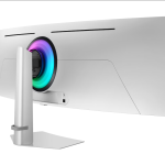 Samsung Odyssey OLED G9 G93SC LS49CG 934SM Silver Curved Gaming Monitor Side Back