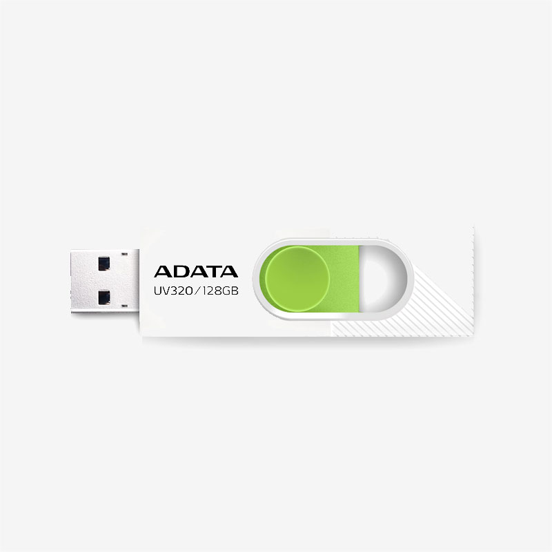 Adata White And Green UV320 128GB Flash Memory