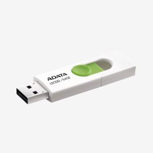 Adata White And Green UV320 64GB Flash Memory
