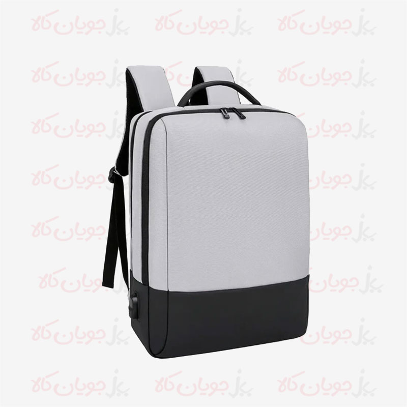 Commuter-White-Black-Laptop-Backpack-Side-001