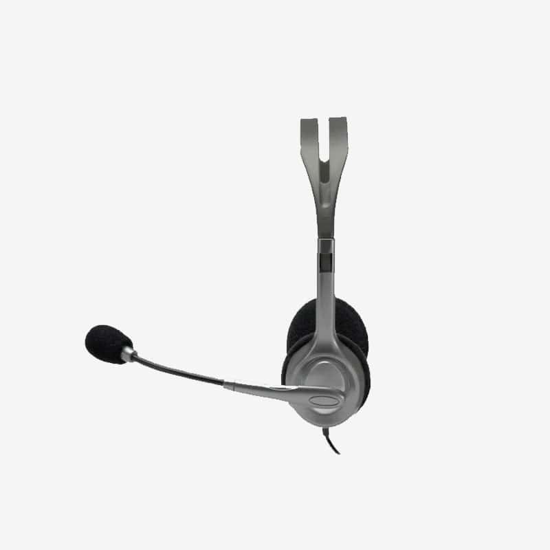 Logitech-H110-Dark-Grey-Wired-Headset-Side