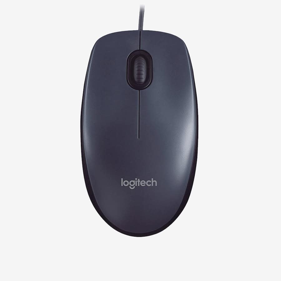 Logitech-M90-Wired-Mouse-Black-Above