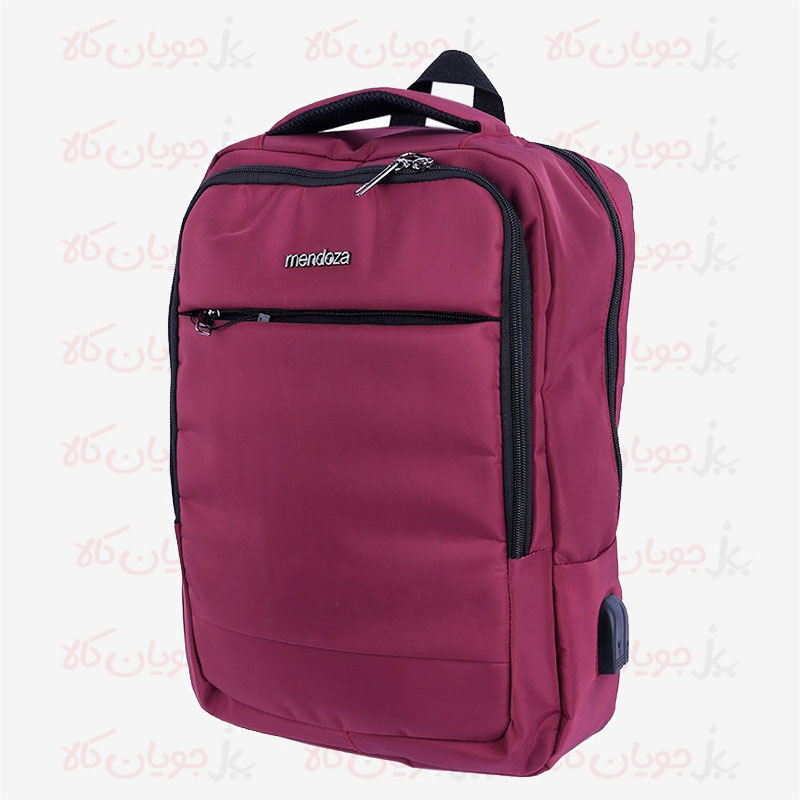 Mendoza-B077-Red-Laptop-Backpack-Side-001