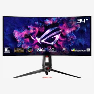 Asus ROG Swift PG34WCDM Black Curved Gaming Monitor Front