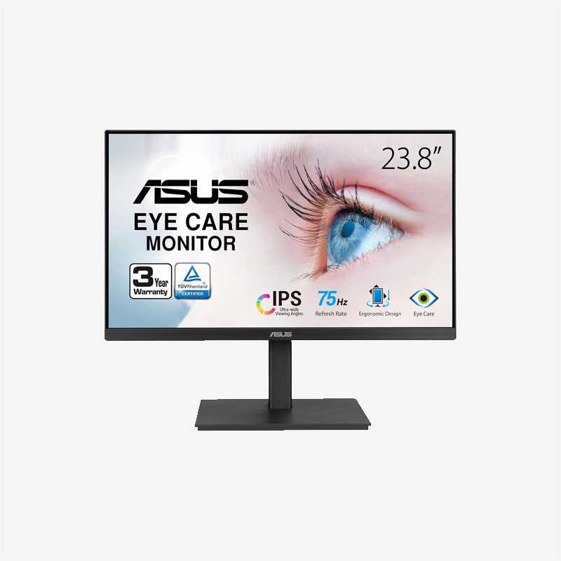 Asus VA24EQSB Black Monitor Front