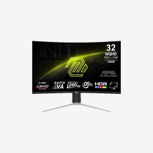 MSI MAG 325CQRXF E2 Black Curved Gaming Monitor Front