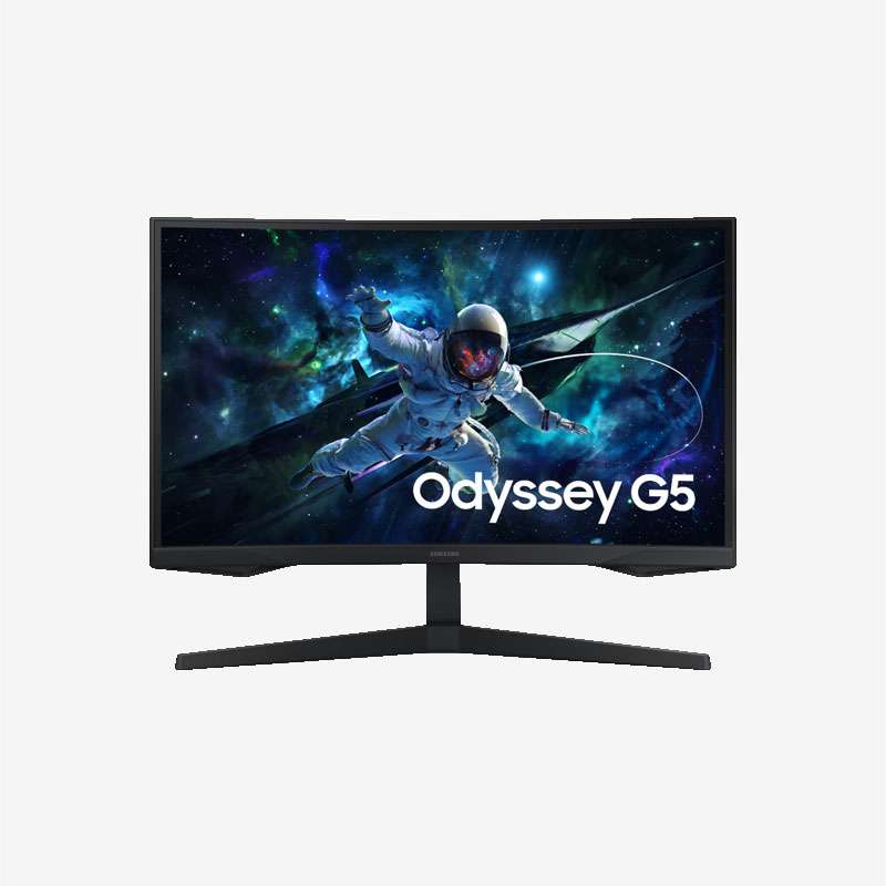 Samsung Odyssey G5 G55C LS27CG552EMXUE Black Curved Gaming Monitor Front