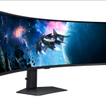 Samsung Odyssey G9 G9G95C LS49CG954 EMXUE Black Curved Gaming Monitor Left
