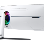 Samsung Odyssey Neo G9 G95NC LS57CG 952NMXUE White Curved Gaming Monitor Side Back
