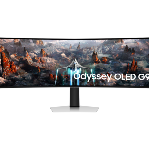 Samsung Odyssey OLED G9 G93SC LS49CG 934SM Silver Curved Gaming Monitor Front