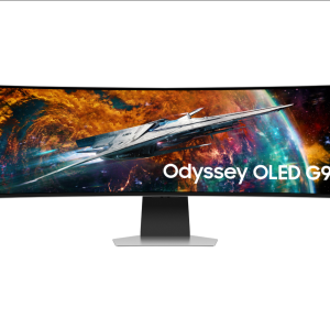 Samsung Odyssey OLED G9 G95SC LS49CG954 SMXUE Silver Curved Gaming Monitor Front
