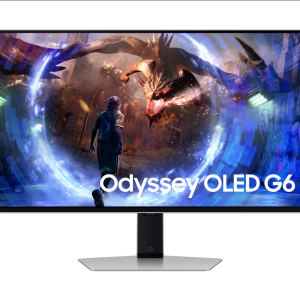 Samsung Odyssey OLED LS27DG602 SMXUE Silver Gaming Monitor Front