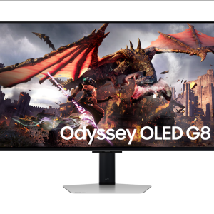 Samsung Odyssey OLED LS32DG802 SMXUE Silver Gaming Monitor Front