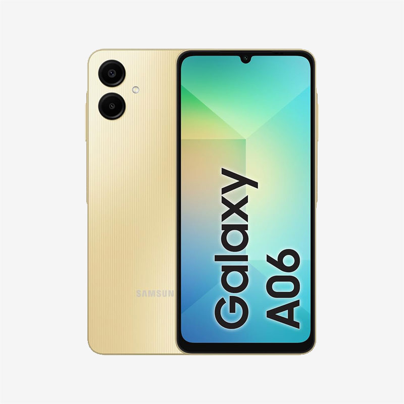 Samsung Gold Galaxy A06 4GB 128GB Front Back