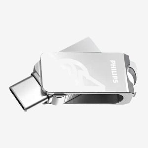 Philips Silver 64GB 2 In 1 Type C Flash Memory