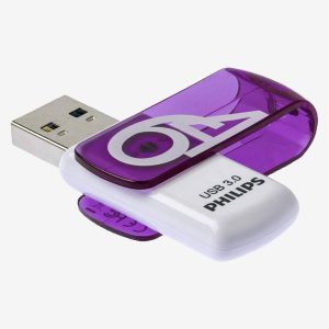 Philips White 64GB Vivid FM64FD00B Flash Memory