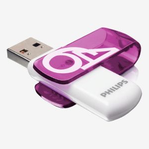 Philips White 64GB Vivid FM64FD05B Flash Memory