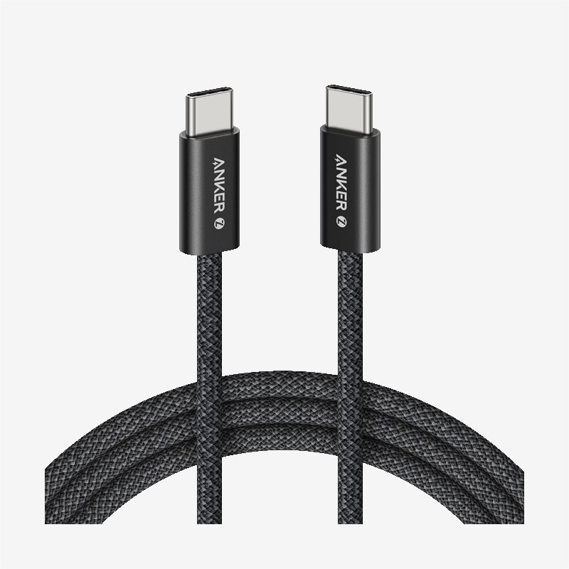 Anker Black Zolo USB C To USB C 180cm 240W A8060 Charging Cable