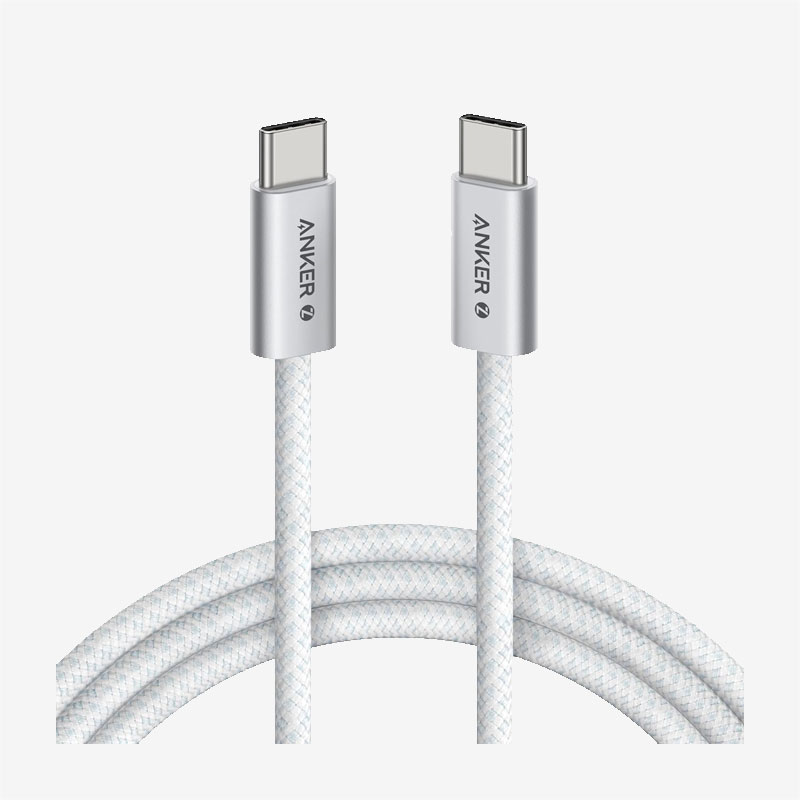Anker White Zolo USB C To USB C 90cm 240W A8060 Charging Cable