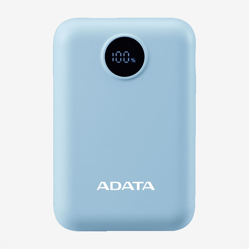 Adata Blue C100 10000 Digital Edition Power Bank Front