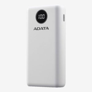 Adata White P20000QCD Power Bank Side