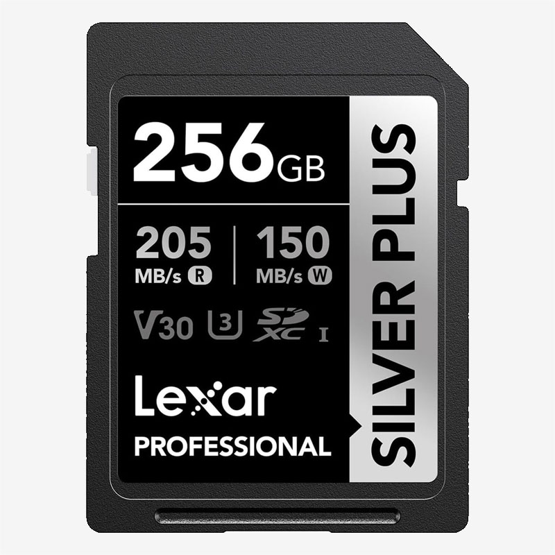 Lexar 256GB Silver Plus SDXC Memory Card