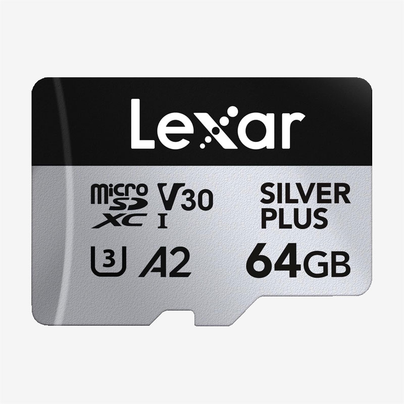 Lexar 64GB Silver Plus microSDXC Memory Card