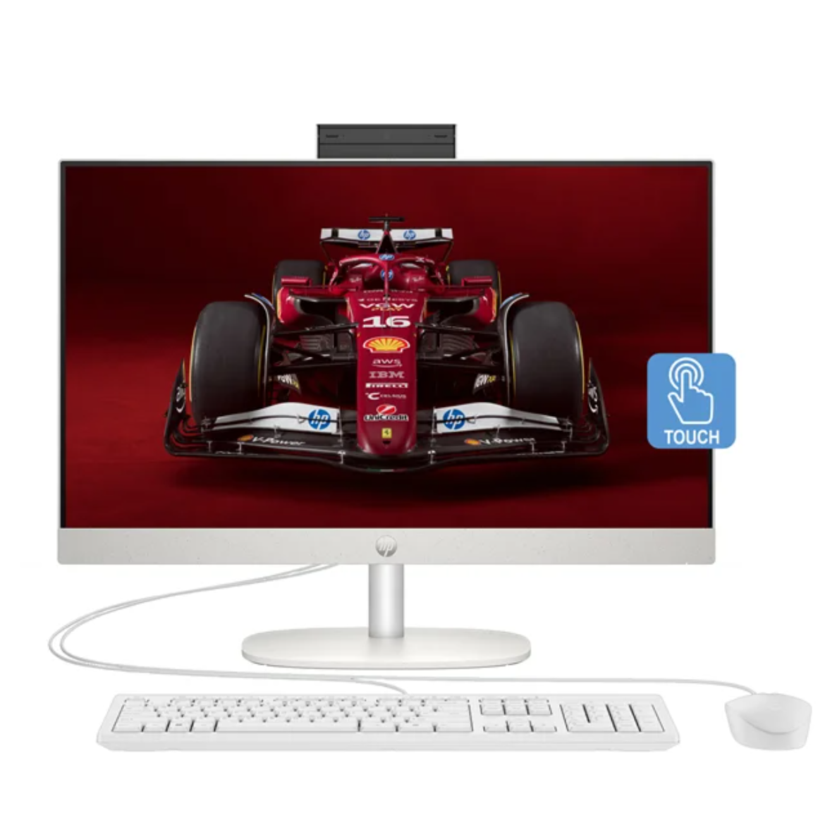 HP White CR0255nh C 1355U 32GB 1TB Intel AIO Front