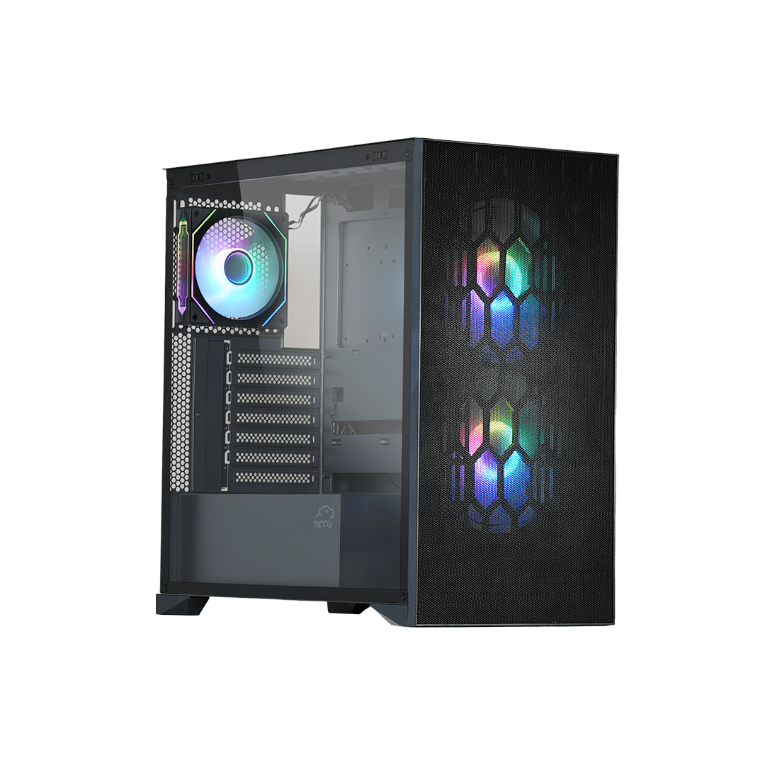 TSCO Black GC 4508 Mid Tower PC Gaming Case 1
