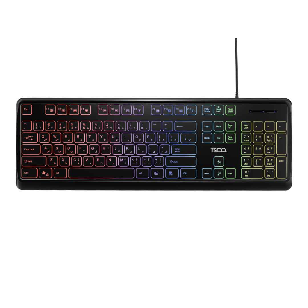TSCO Black TK 8046 Full Size RGB Wired Keyboard 1