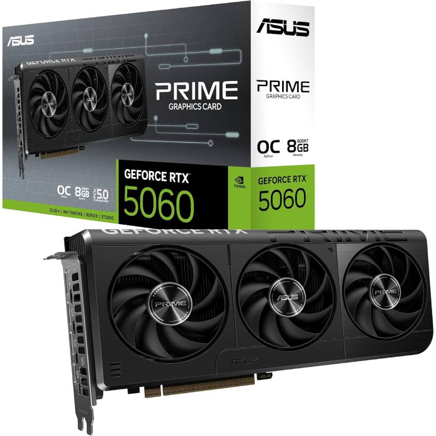 Asus Prime GeForce RTX 5060 8GB GDDR7 OC Edition PC GPU