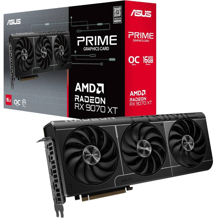 Asus Prime RX 9070 XT OC 16GB PC GPU
