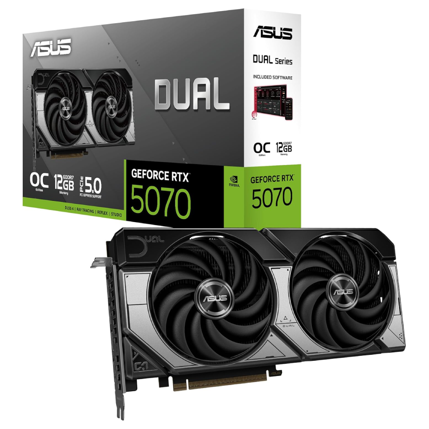 Asus 12GB Dual GeForce RTX 5070 OC PC Graphic Card