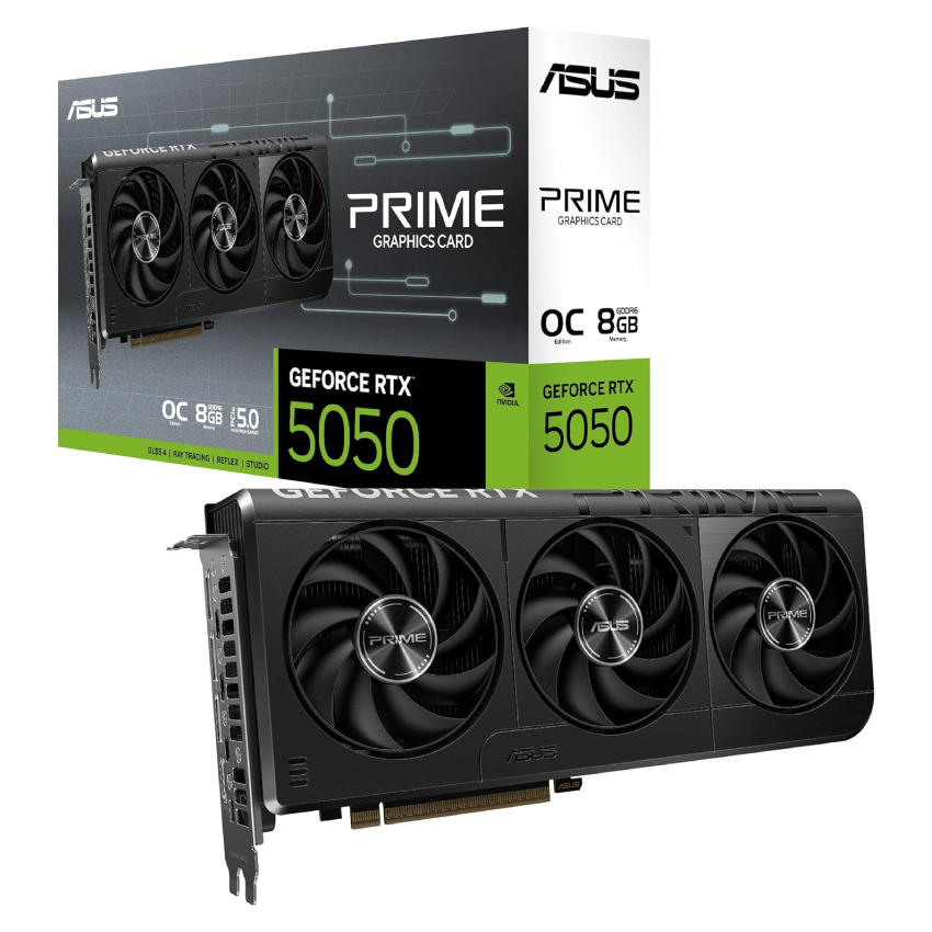 Asus 8GB Prime GeForce RTX 5050 GDDR6 OC Edition PC Graphic Card