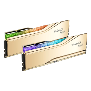 G Skill 32GB DDR5 7200Mhz CL34 Trident Z5 Royal Gold Desktop Dual Channel Ram