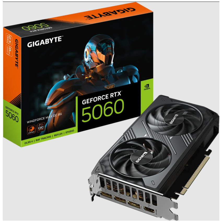 Gigabyte 8GB GeForce RTX 5060 Windforce Max OC 8G PC Graphic Card